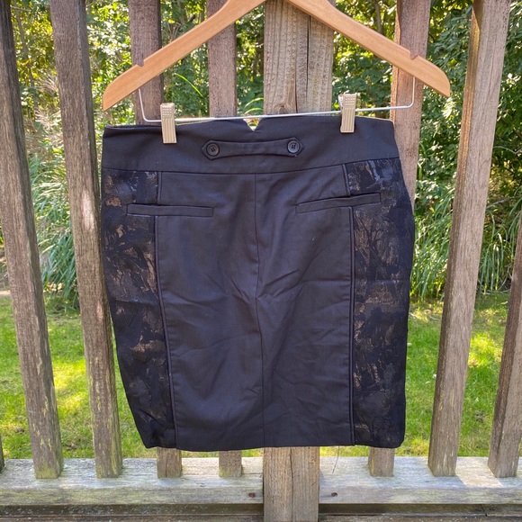 BCBG Black Lace Pencil Skirt - Picture 2 of 3